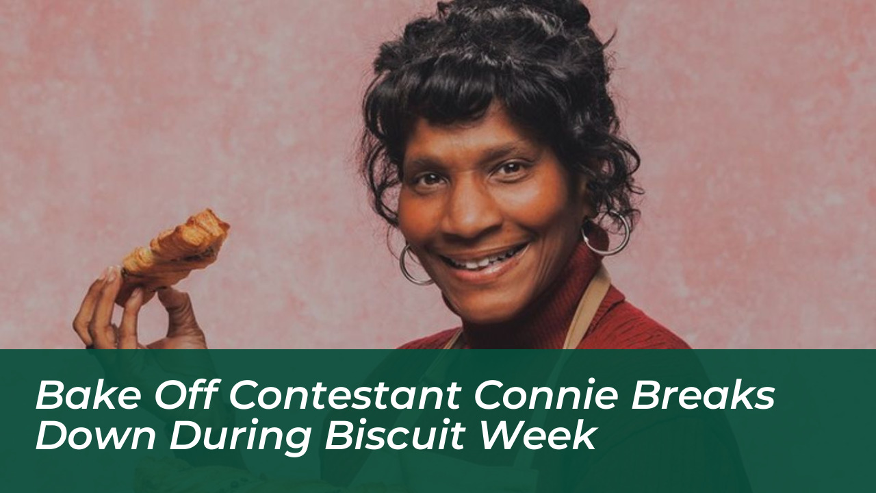 bake off contestant connie breaks down during biscuit week EKVo