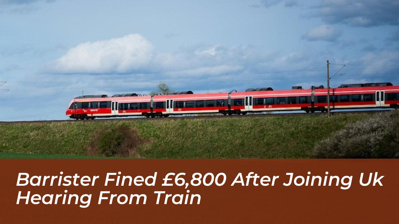 barrister fined 6800 after joining uk hearing from train ThTR
