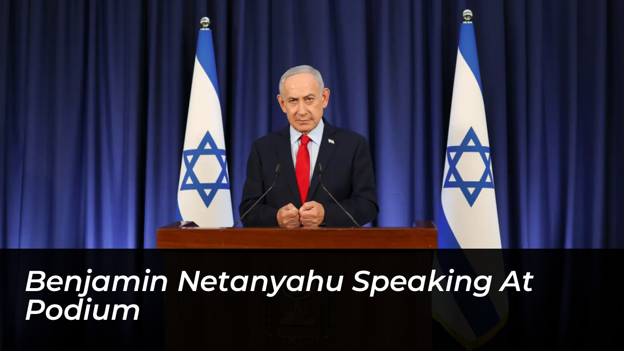 Netanyahu and Abbas Address UN Amid Middle East Protests 3 Benjamin Netanyahu Speaking at Podium