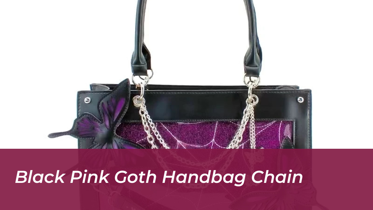 Amanda Bynes Debuts New York Speed Handbag Collection 4 Black Pink Goth Handbag Chain