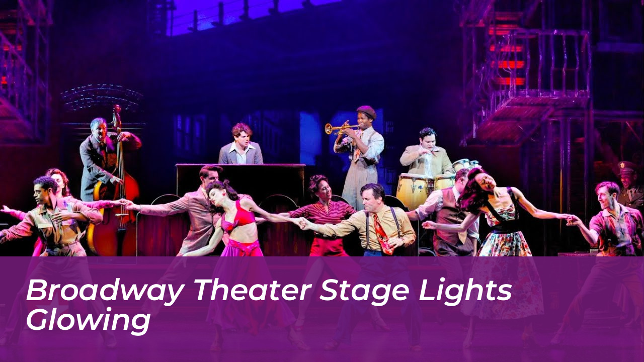 Taylor Frey Biography: Age, Movies, Husband & Net Worth 5 Broadway theater stage lights glowing
