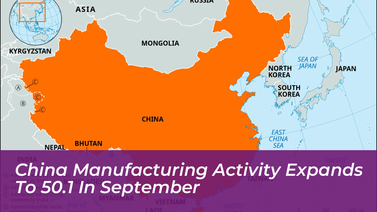 china manufacturing activity expands to 50 1 in september
