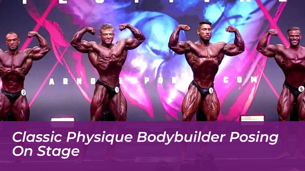Classic Physique Bodybuilder Posing On Stage
