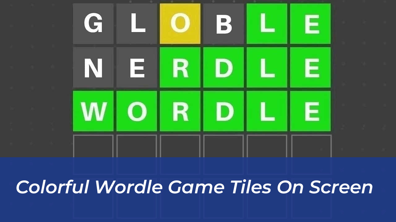 Colorful Wordle Game Tiles on Screen