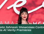 dakota johnson showcases contrast styles at verity premieres hFeu