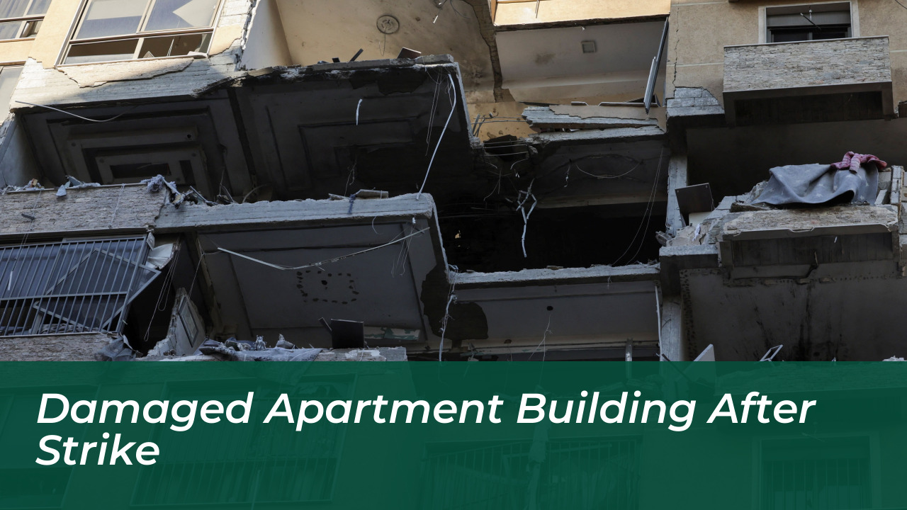 Damaged Apartment Building After Strike