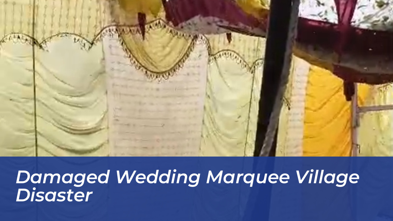 Emmerdale Vinny Dingle Faces Prison After Fatal Crash Confession 4 Damaged wedding marquee village disaster