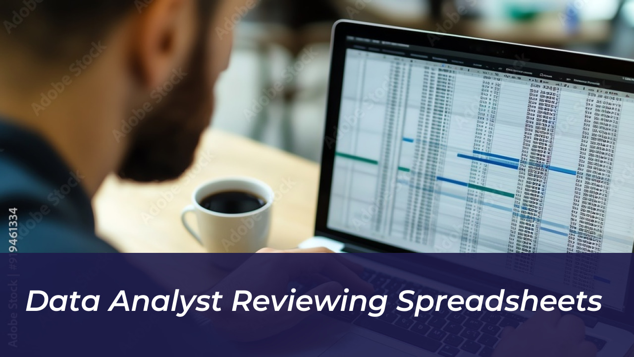 Data Analyst Reviewing Spreadsheets