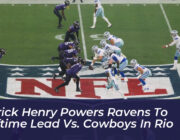 derrick henry powers ravens to halftime lead vs cowboys in rio baDI