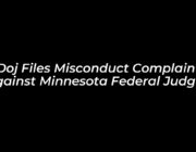 doj files misconduct complaint against minnesota federal judges TZUU