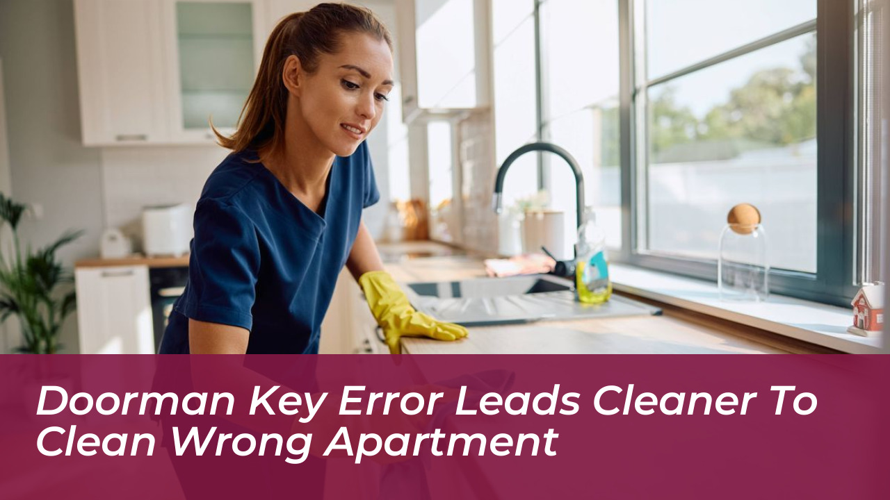 doorman key error leads cleaner to clean wrong apartment Kp1K