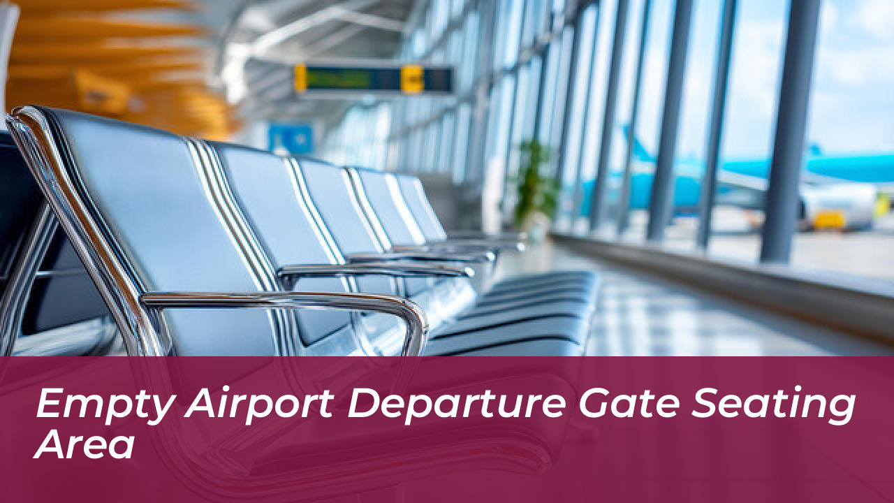 US Airlines Waive Change Fees Due to East Coast Nor'easter 3 Empty Airport Departure Gate Seating Area