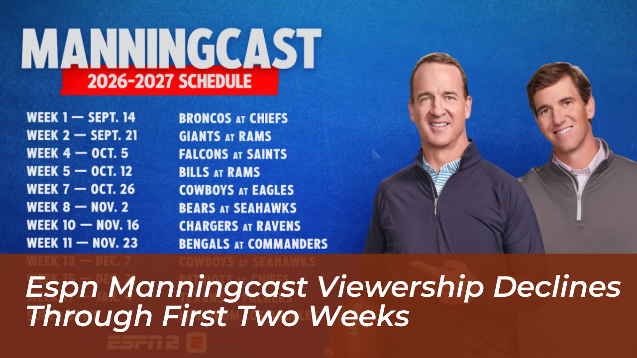 espn manningcast viewership declines through first two weeks mfac