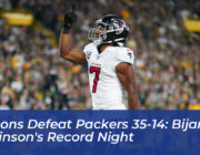 falcons defeat packers 35 14 bijan robinsons record night IPnb