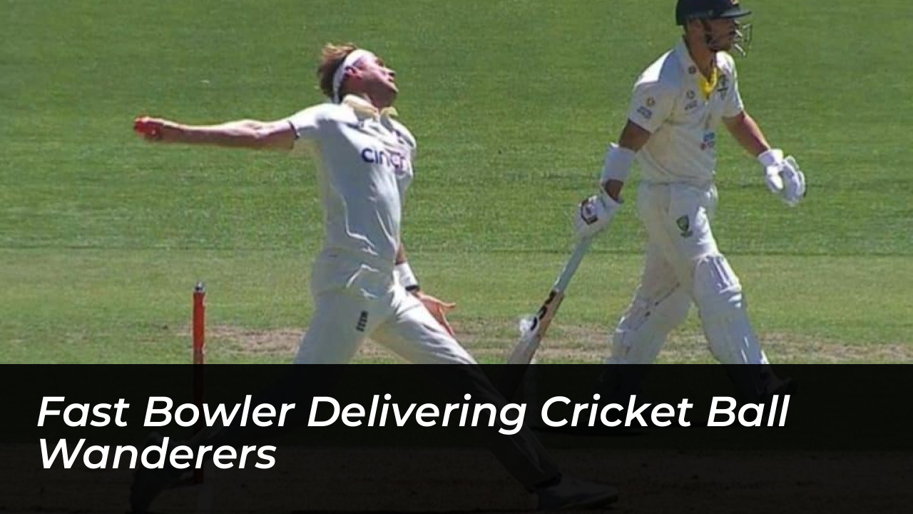 Fast Bowler Delivering Cricket Ball Wanderers