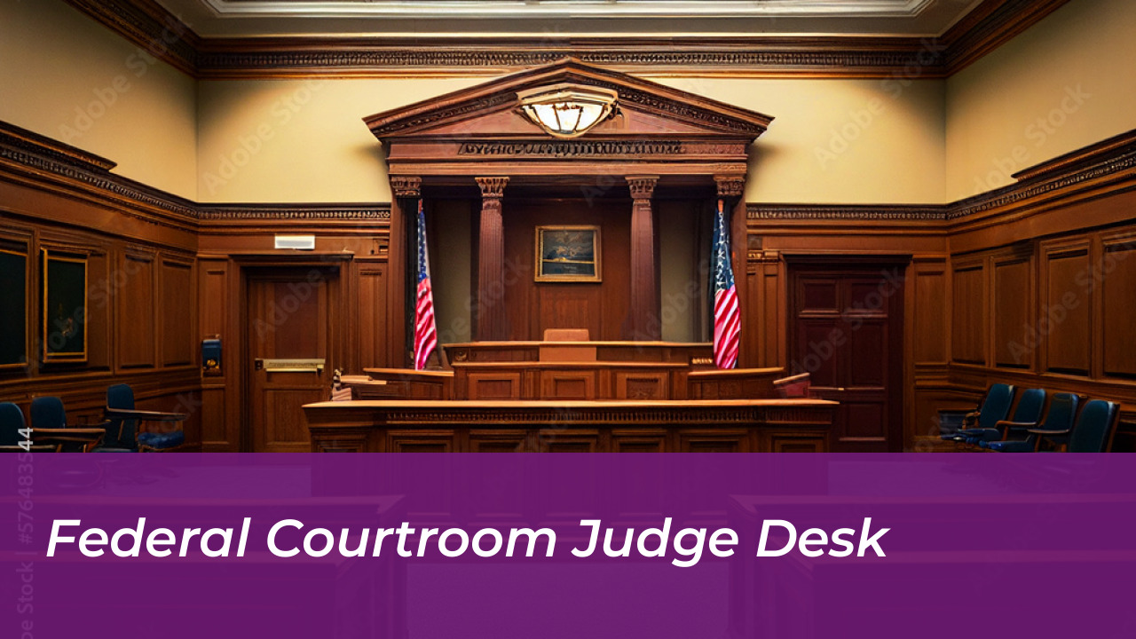 Federal Courtroom Judge Desk