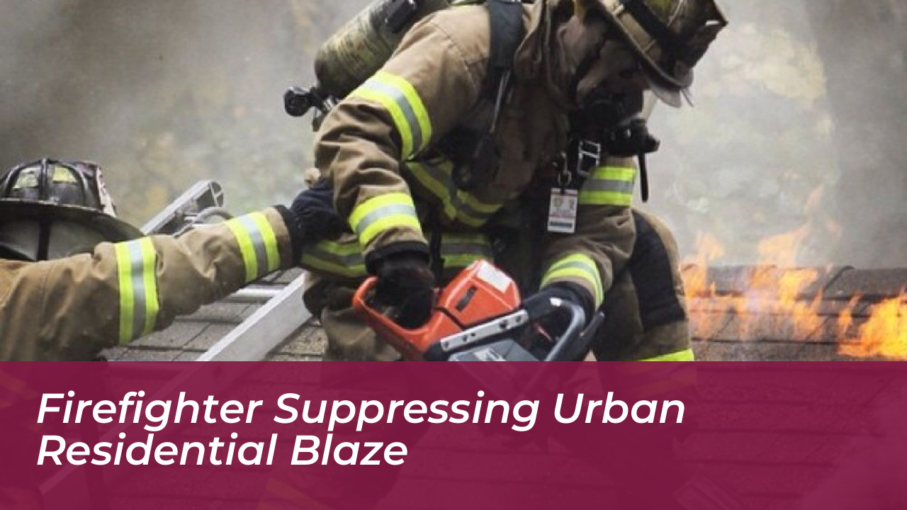 South Korea Heightens Fire Safety Enforcement for Chuseok Holiday 4 Firefighter Suppressing Urban Residential Blaze
