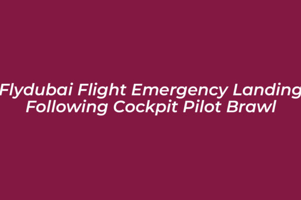 flydubai flight emergency landing following cockpit pilot brawl iBts