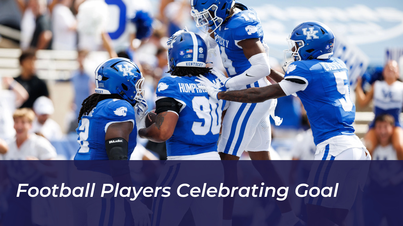 Football Players Celebrating Goal