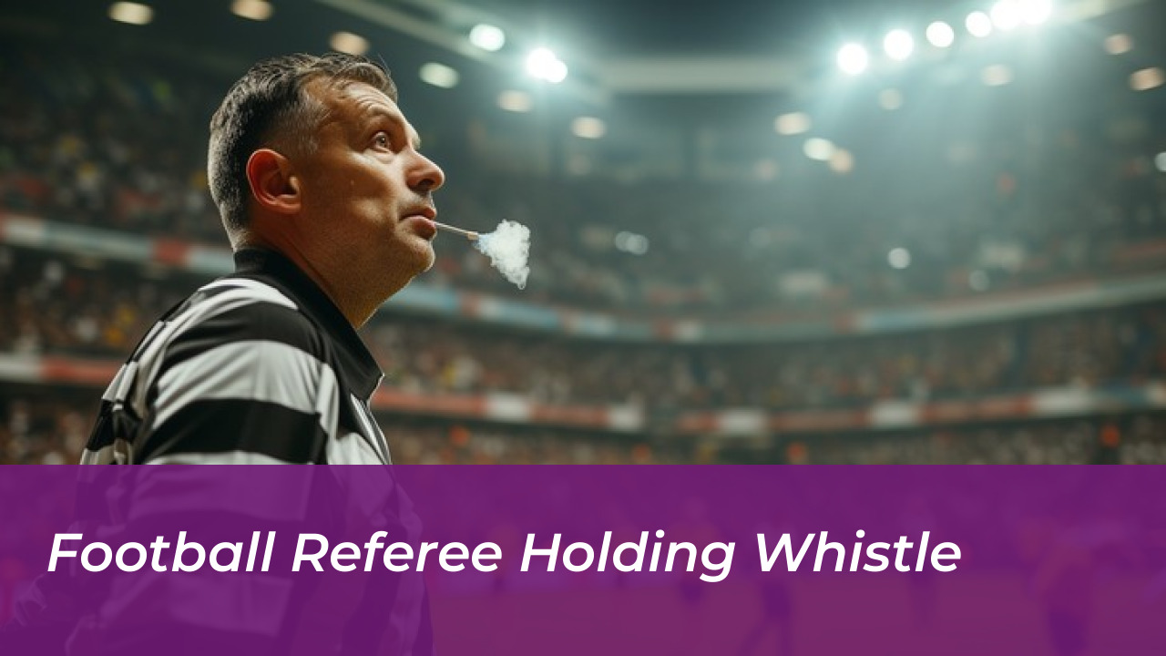 FA Orders Mulbarton vs Woodford Town Replay After Referee Error 4 Football referee holding whistle