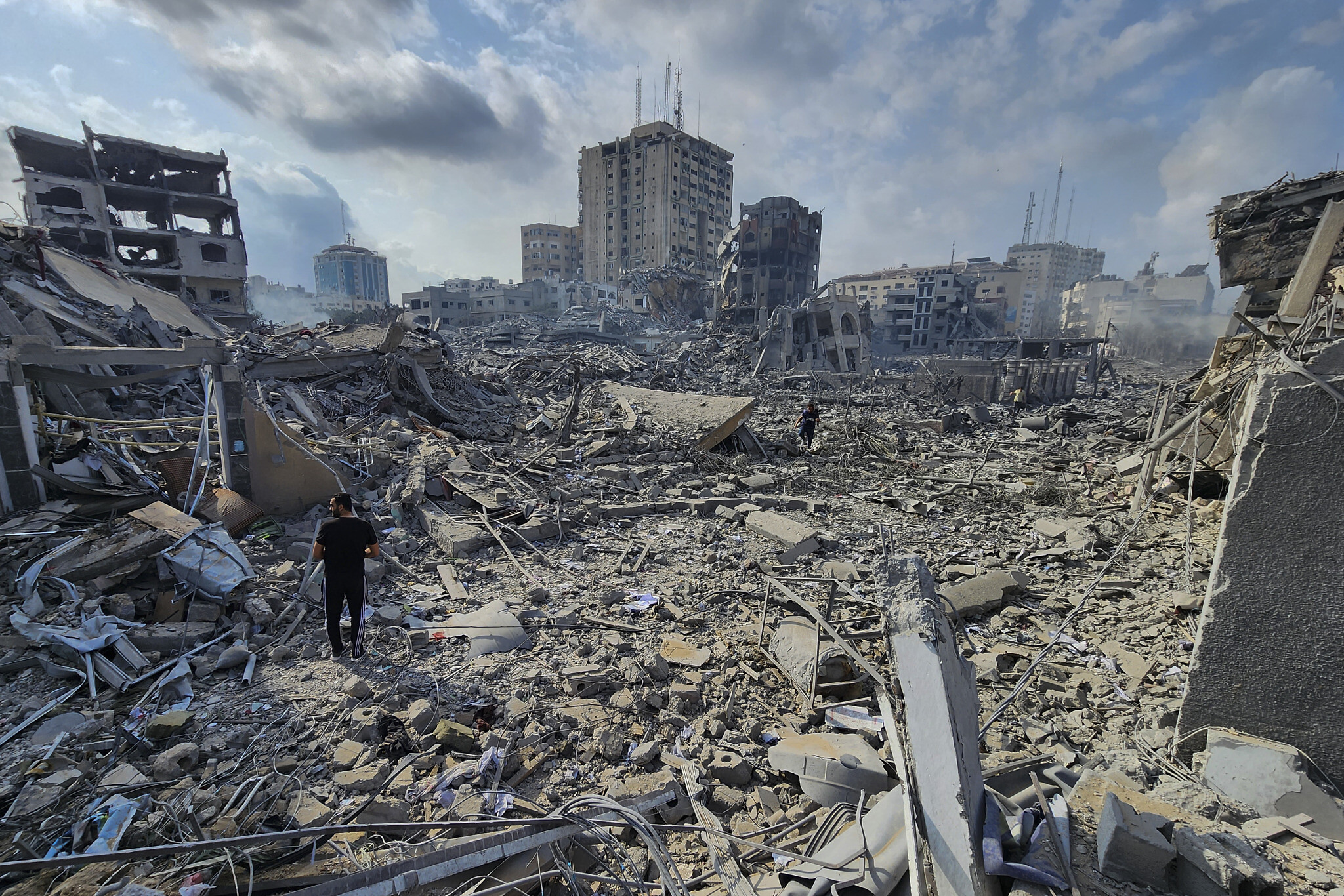 Gaza Border Checkpoint Humanitarian Aid Trucks Destruction
