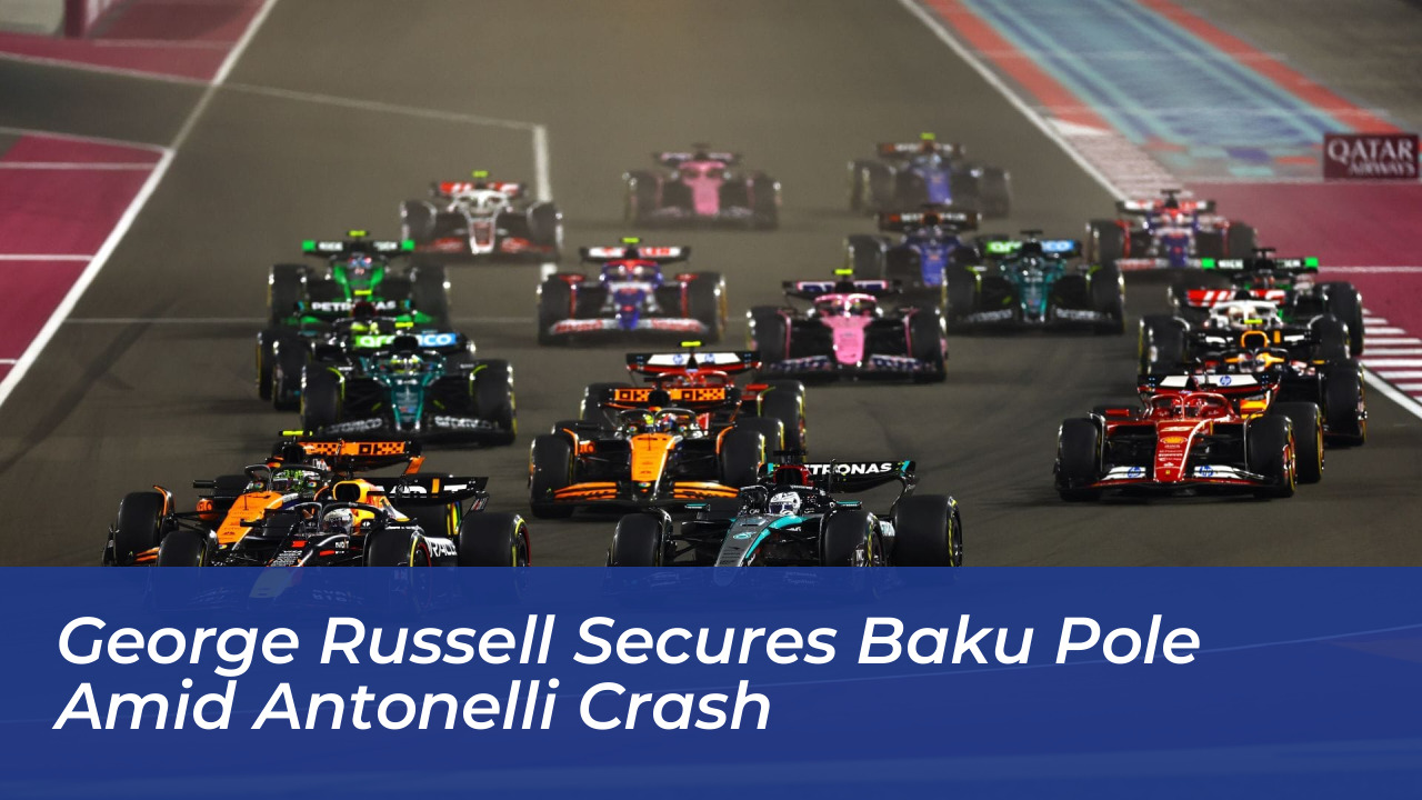 george russell secures baku pole amid antonelli crash B8Zn