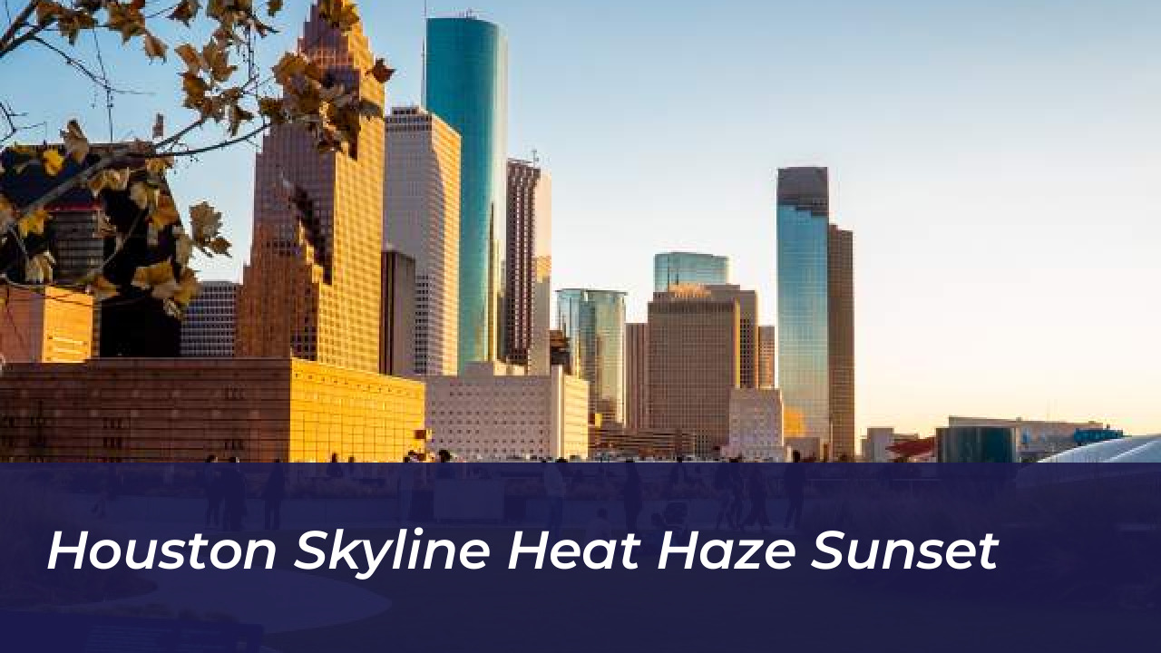 Houston September Temperatures Rank Second Warmest on Record 4 Houston Skyline Heat Haze Sunset