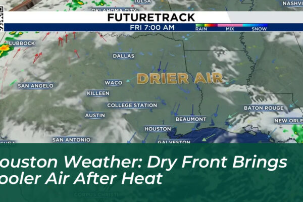 houston weather dry front brings cooler air after heat ANIg