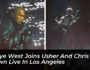 kanye west joins usher and chris brown live in los angeles Sgbr