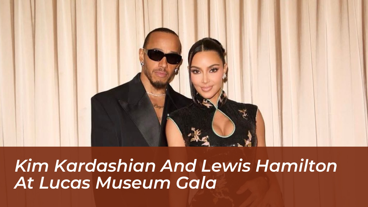 kim kardashian and lewis hamilton at lucas museum gala Ye8g