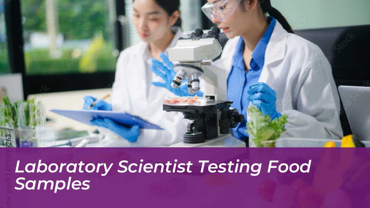 Laboratory scientist testing food samples