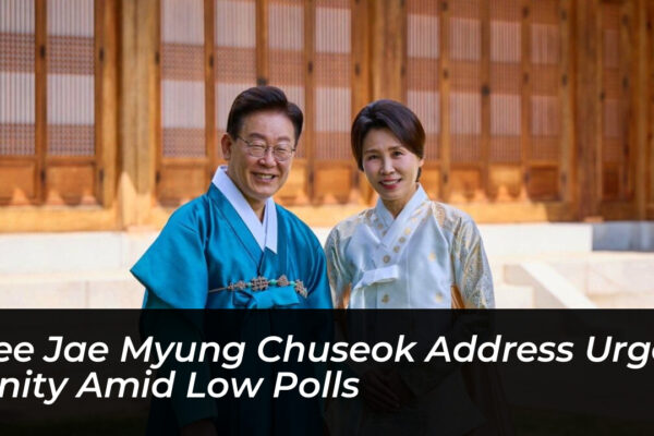 lee jae myung chuseok address urges unity amid low polls w3F7