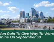 london rain to give way to warm sunshine on september 30 obWU