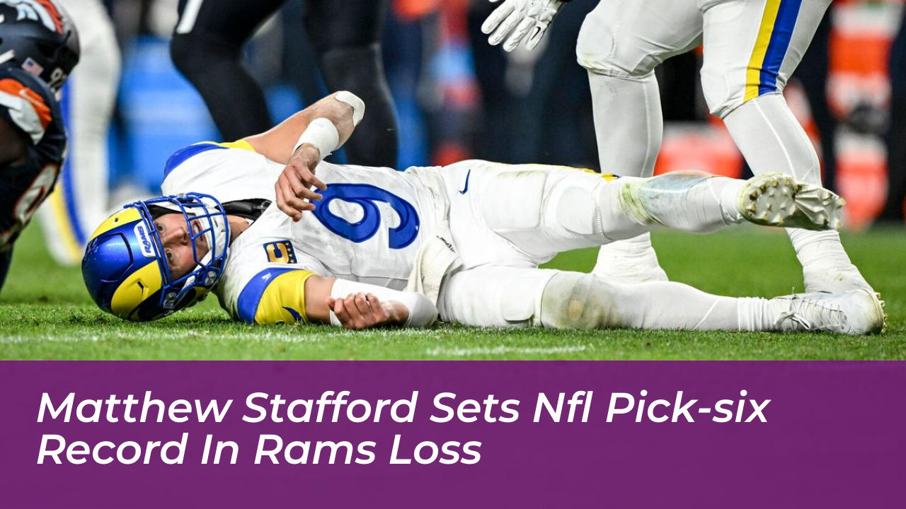 matthew stafford sets nfl pick six record in rams loss QWqq