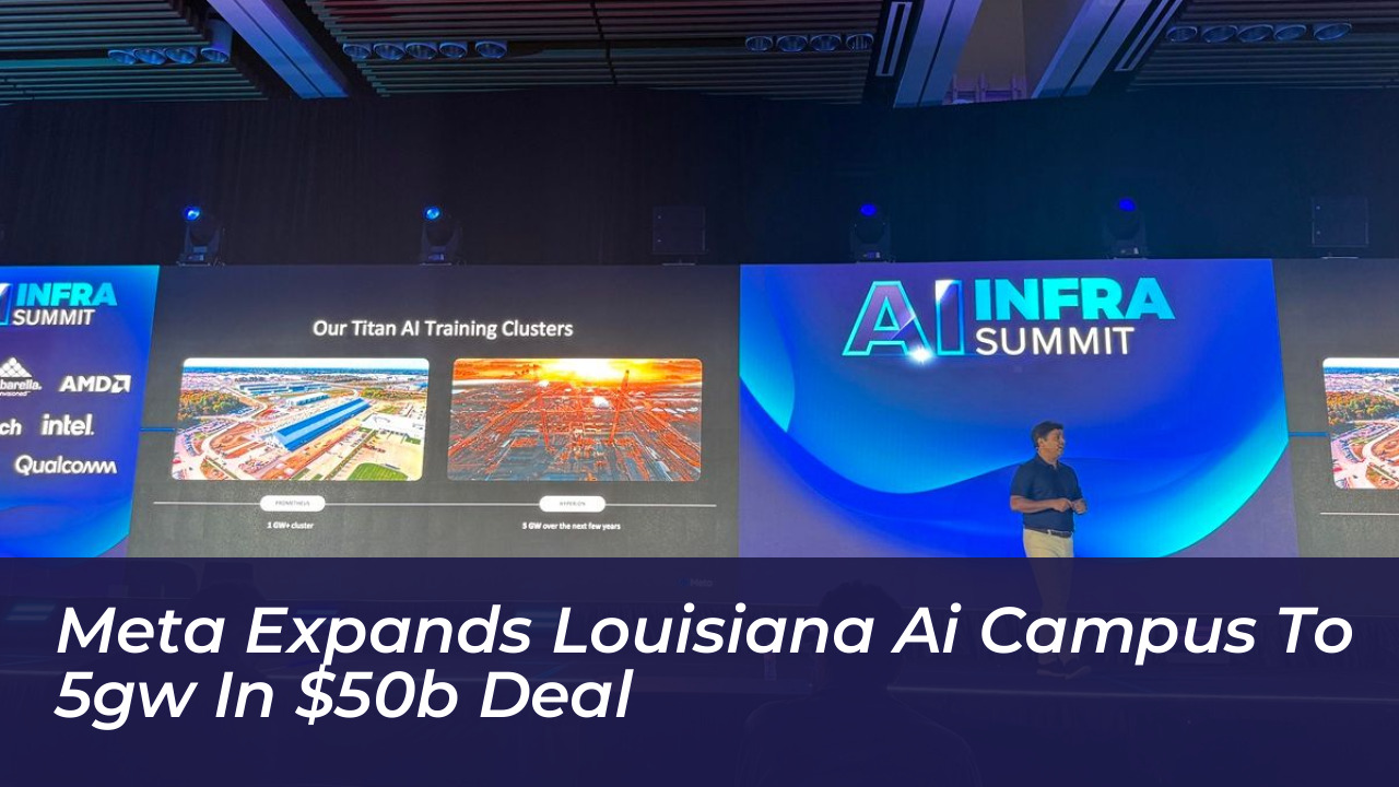 meta expands louisiana ai campus to 5gw in 50b deal 6Wfy