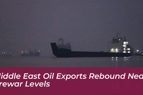 middle east oil exports rebound near prewar levels uwgE