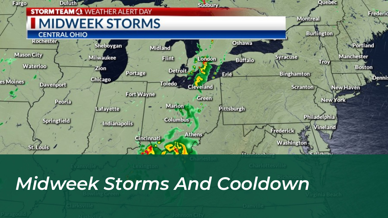 Midweek Storms and Cooldown