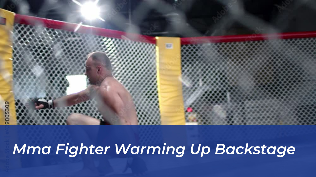 MMA Fighter Warming Up Backstage