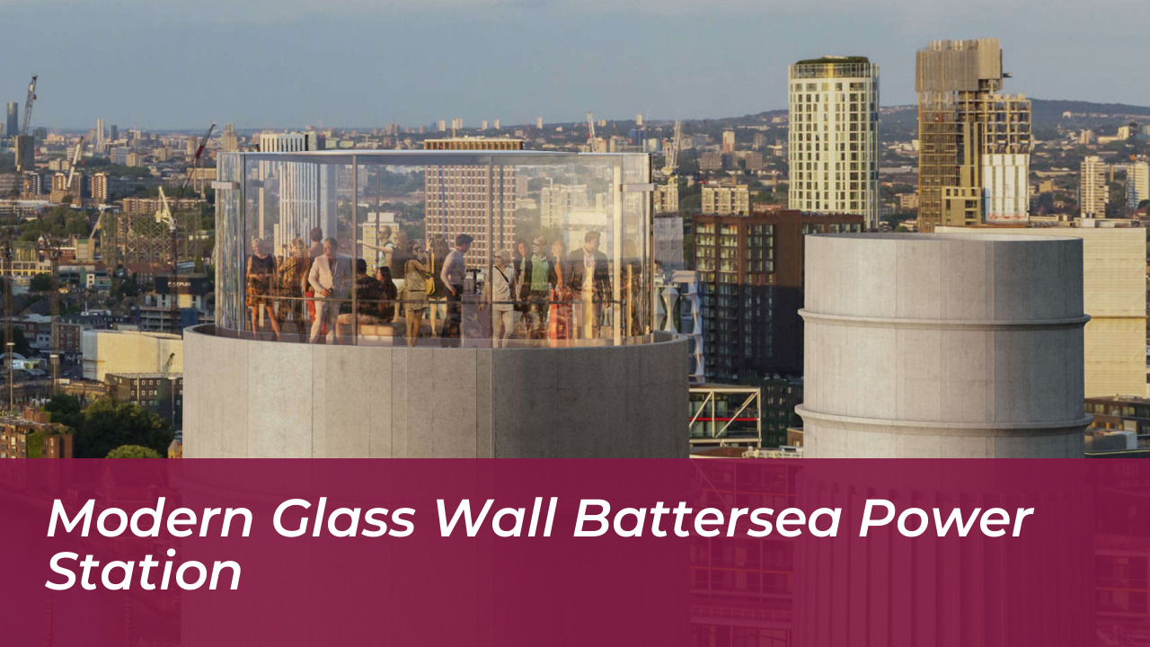 Modern Glass Wall Battersea Power Station