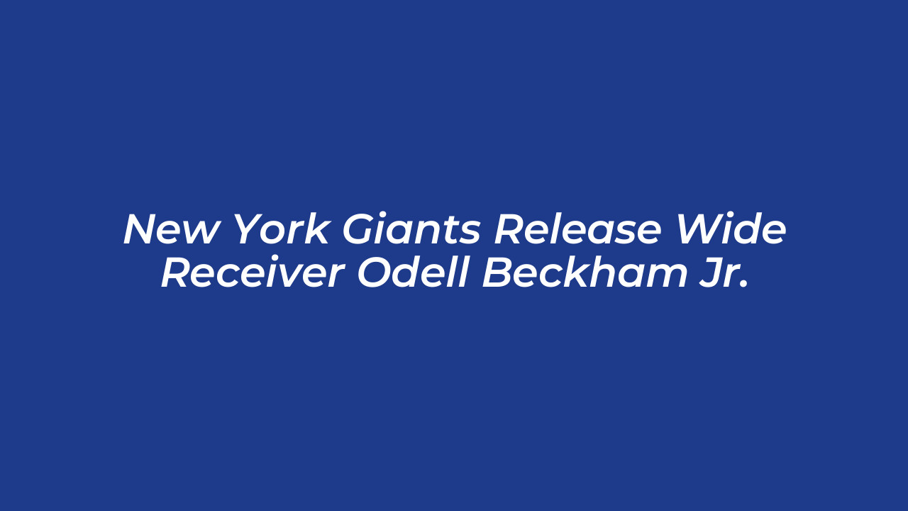 new york giants release wide receiver odell beckham jr QeQq