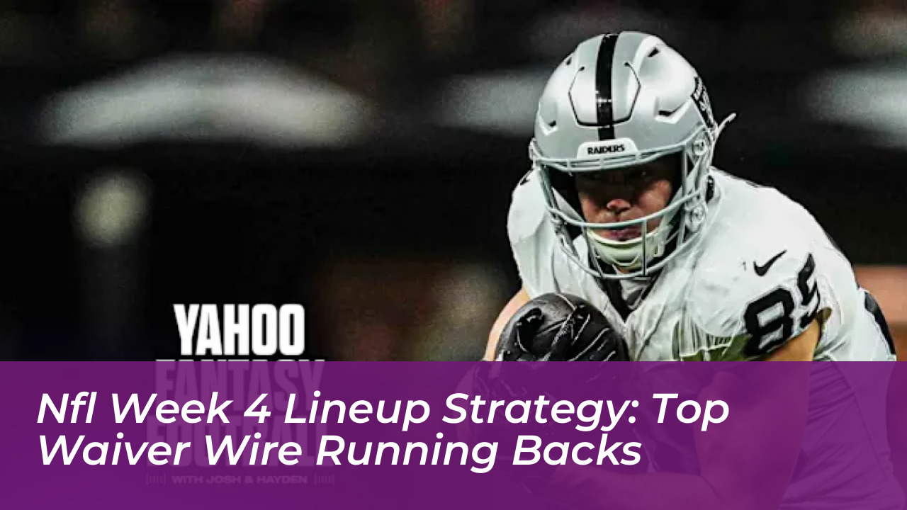 nfl week 4 lineup strategy top waiver wire running backs 8joa