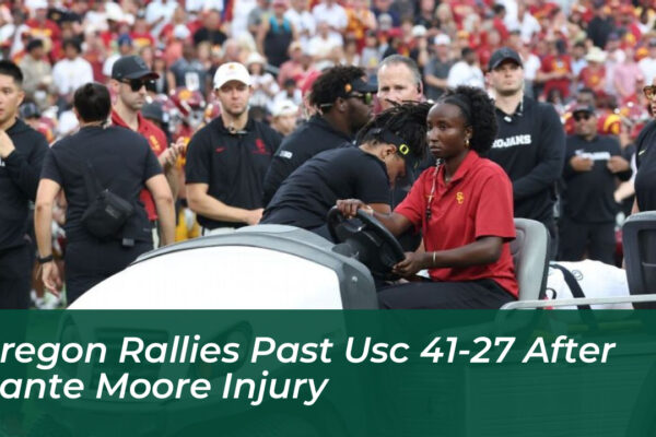 oregon rallies past usc 41 27 after dante moore injury WHzR