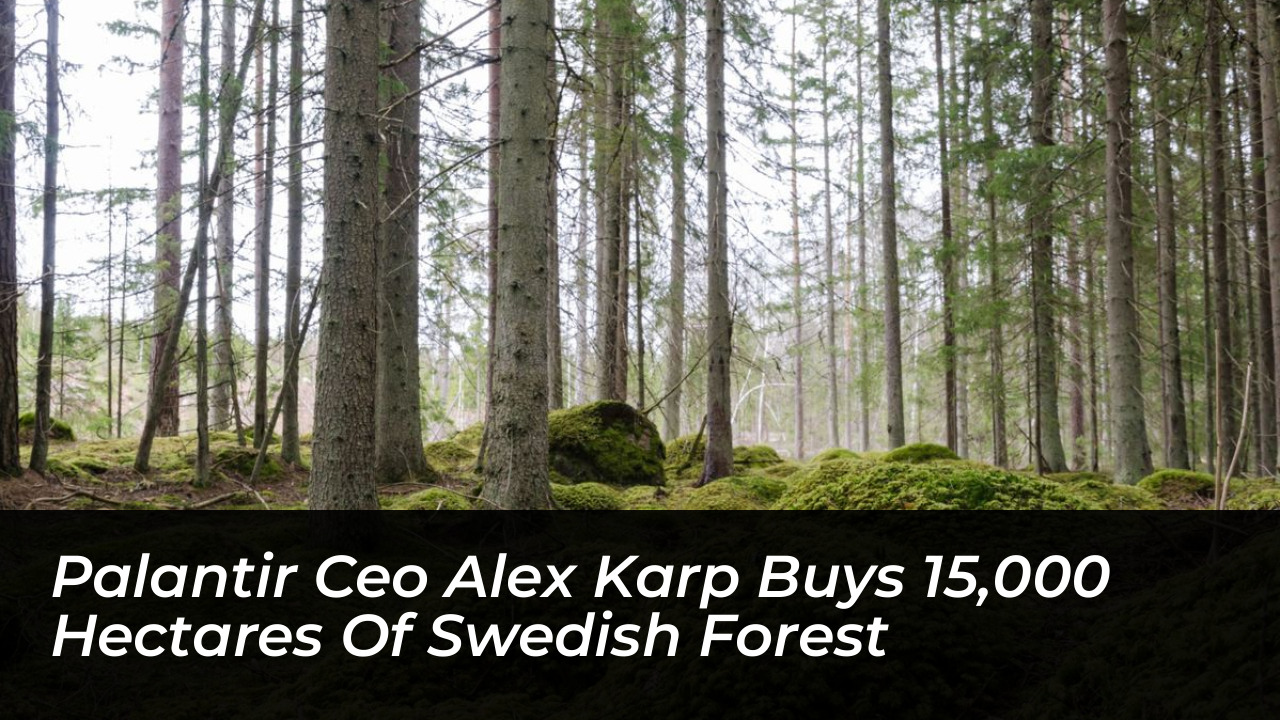 palantir ceo alex karp buys 15000 hectares of swedish forest