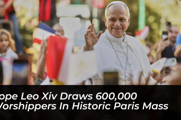 pope leo xiv draws 600000 worshippers in historic paris mass MjXh