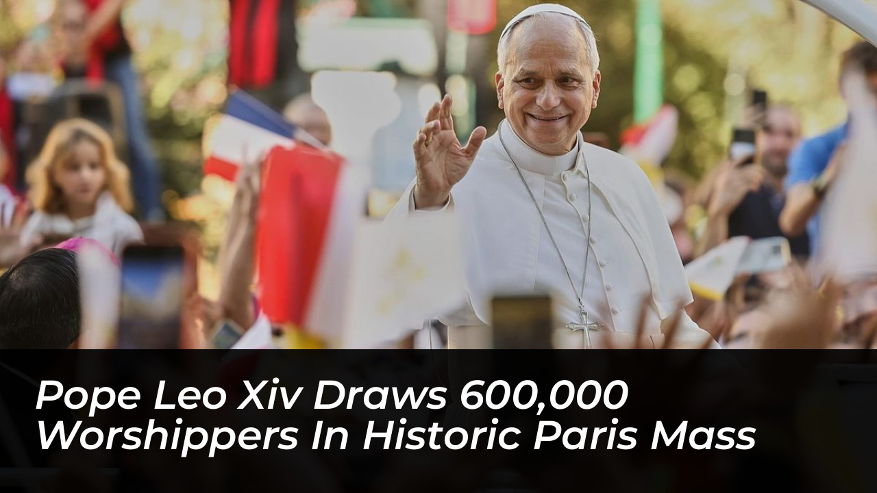 pope leo xiv draws 600000 worshippers in historic paris mass MjXh