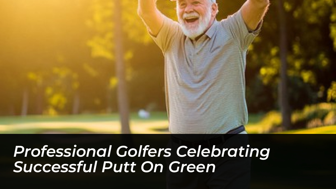 International Team Sweeps Foursomes to Lead Presidents Cup 3 Professional golfers celebrating successful putt on green
