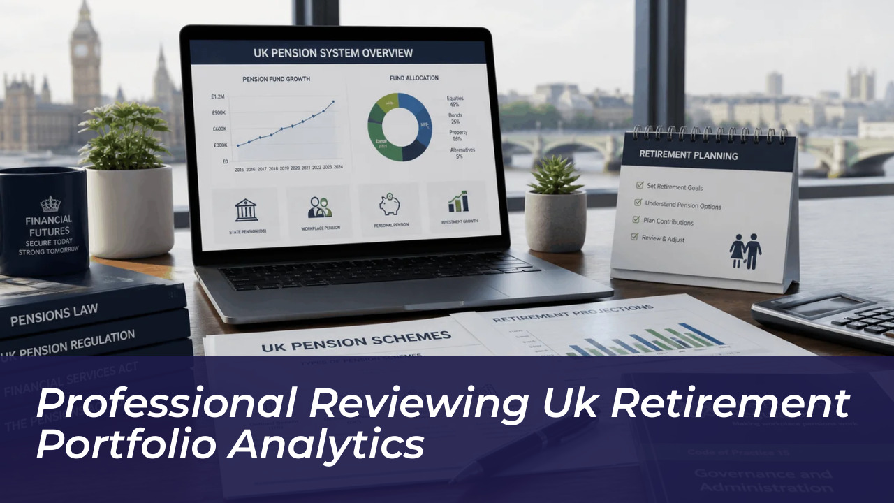Boost Your Pension Pot by £95,000 With Strategic Changes 3 Professional Reviewing UK Retirement Portfolio Analytics