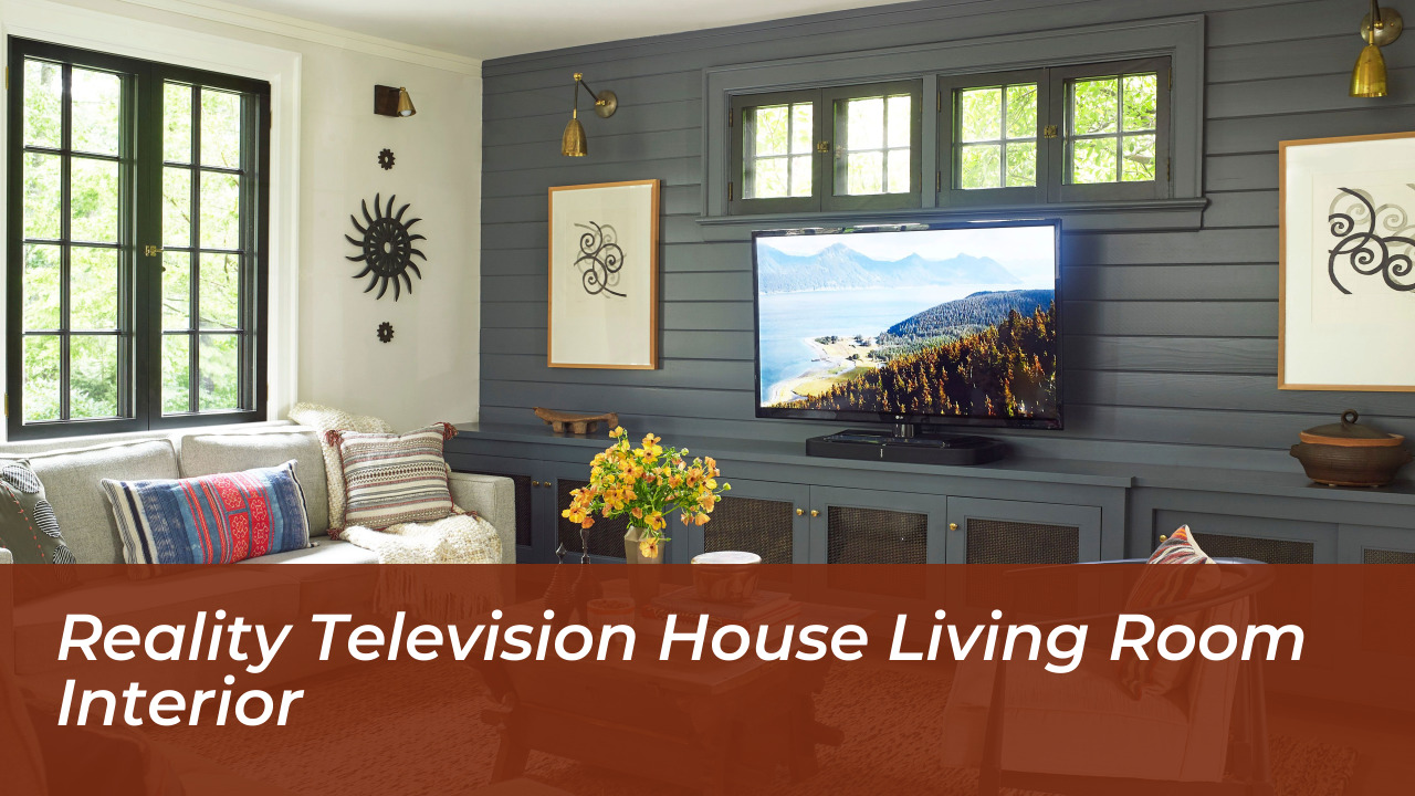 Reality television house living room interior