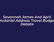 savannah james and april mcdaniel address travel budget debate Wuz5