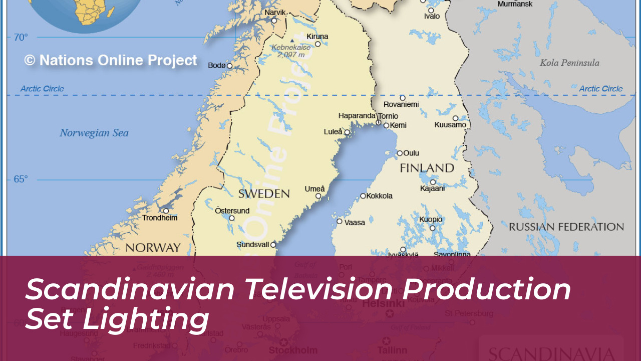Scandinavian television production set lighting